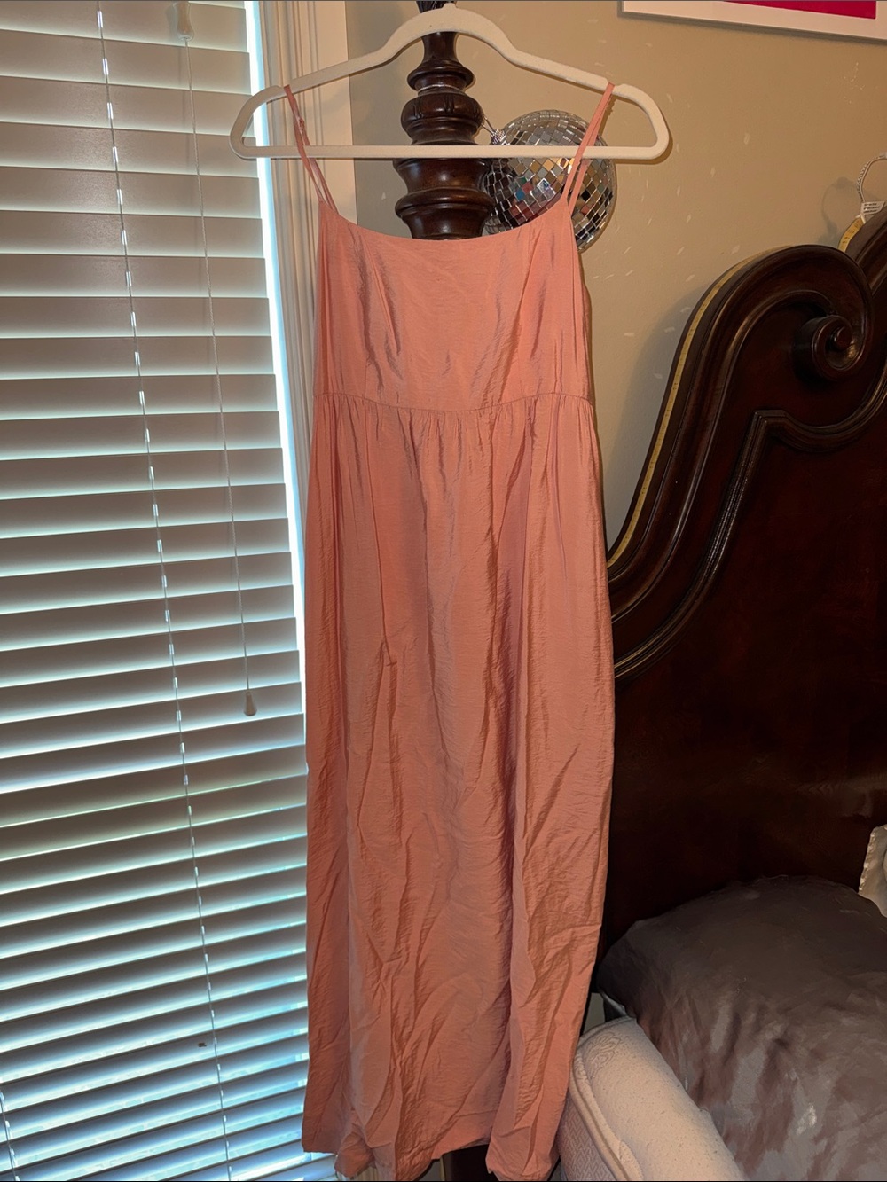 a new day Dusty Pink Maxi Slip Dress with Thin Straps